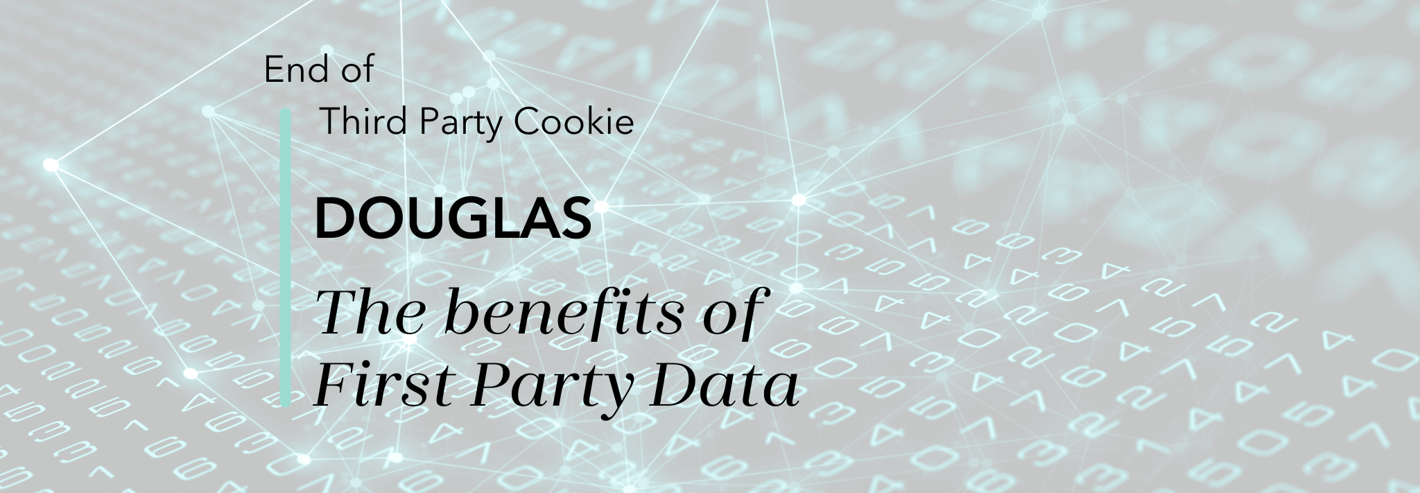Titelbild mit Schriftzug - End of Third Party Cookie: The benefits of First Party Data