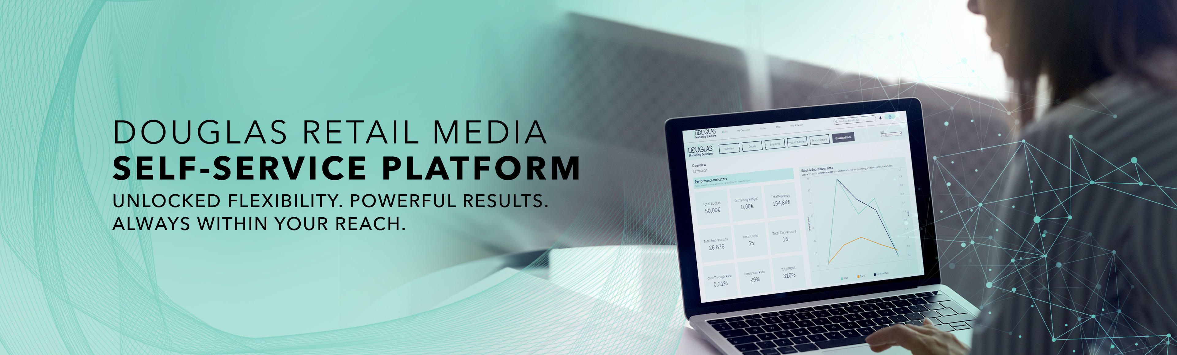 Douglas Retail Media Self-Service Plattform Unlock Flexibility. Powerful Results. Always within your reach.