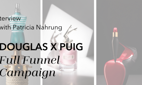 Fotocollage mit Schriftzug - Douglas x PUIG Full Funnel Campaign